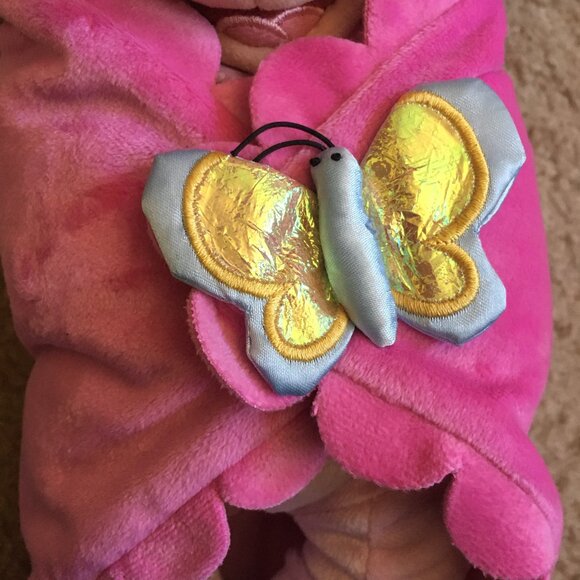 Disney Babies Minnie Mouse Stuffed Animal Plush Toy 14" in Pink Blanket - Picture 4 of 4